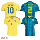 2026-27 Colombia Away Player Version Soccer Jersey (Right-Arm Patch)