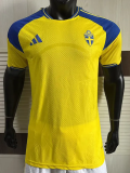 2026-27 Sweden Home Player Version Soccer Jersey (Right-Arm Patch)