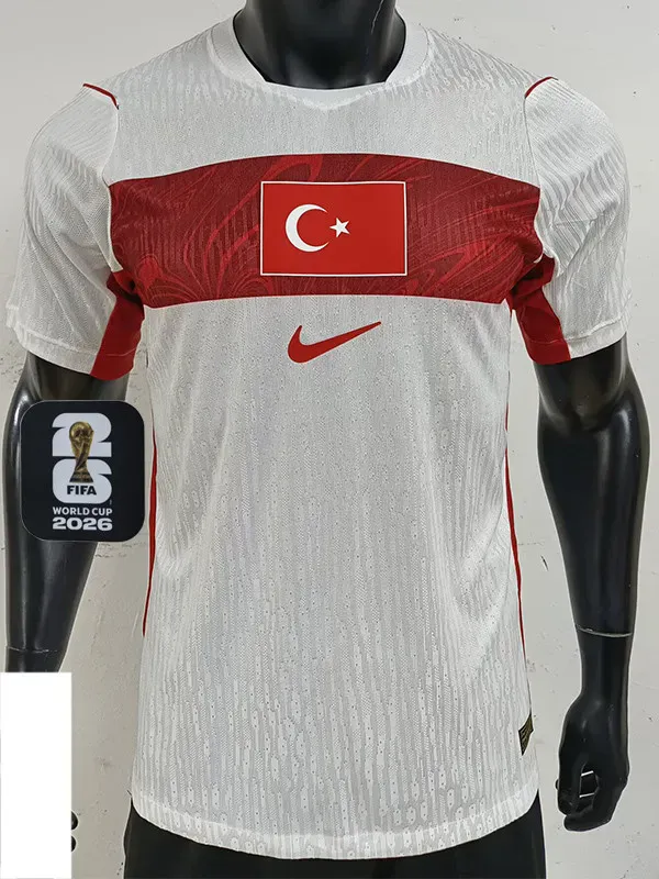 2026-27 Turkey Home Player Version Soccer Jersey (Right-Arm Patch)