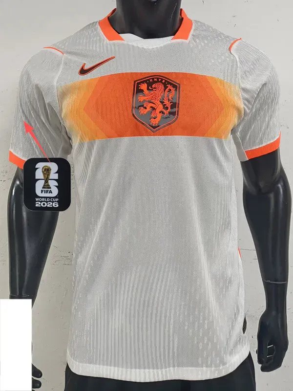 2026-27 Netherlands Away Player Version Soccer Jersey (Right-Arm Patch)