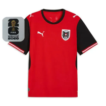 2026-27 Austria Home Fans Soccer Jersey (Right-Arm Patch)