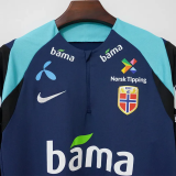 25-26 Norway Royal blue Top Half Pull Tracksuit (半拉上衣)