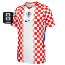 2026-27 Croatia Home Fans Soccer Jersey (Right-Arm Patch)