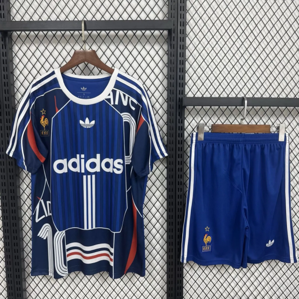 2026-27 France Retro Home Kit Adult Soccer Jersey (成人套装)