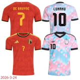 2026-27 Belgium Home 1:1 Fans Soccer Jersey (Right-Arm Patch)