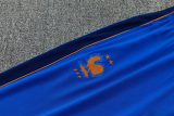 2026-27 France Fancy blue Half Pull Tracksuit (半拉链)