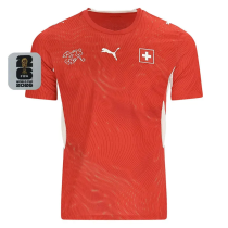 2026-27 Switzerland Home Fans Soccer Jersey (Right-Arm Patch)