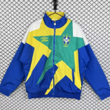1993-1994 Brazil Blue white Retro Windbreaker