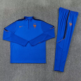 2026-27 France Fancy blue Half Pull Tracksuit (半拉链)