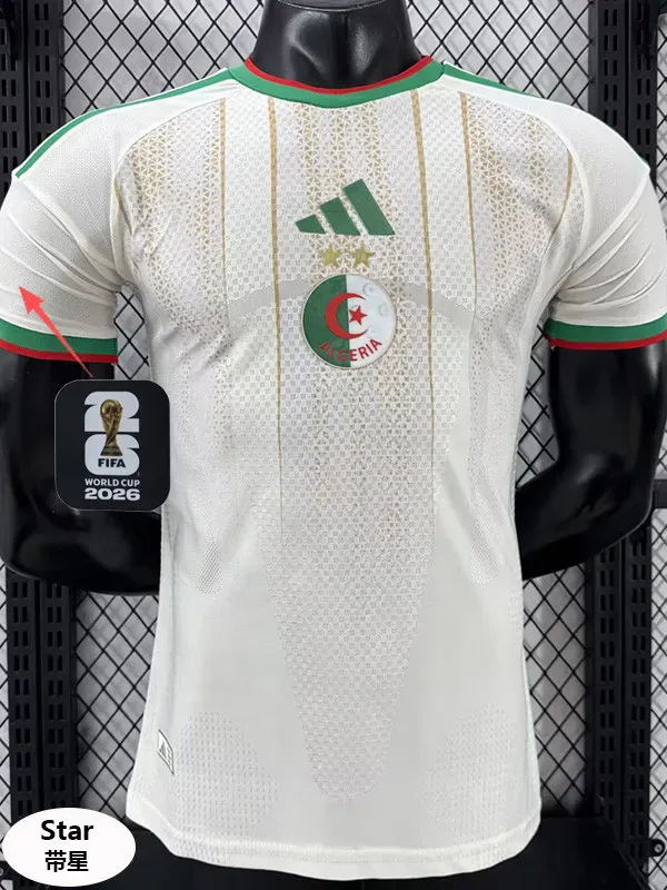 2026-27 Algeria Home Player Version Soccer Jersey (right-arm patch)(Star 带星)