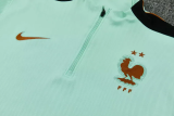 2026-27 France Light green Half Pull Tracksuit (半拉链)
