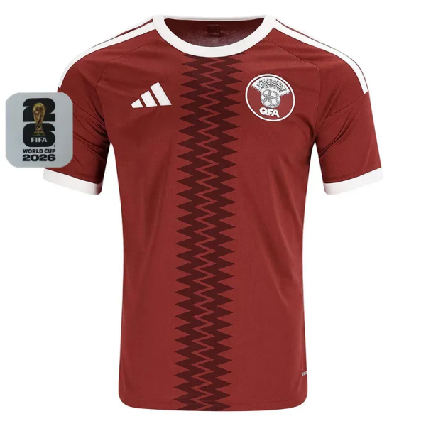 2026-27 Qatar Home Fans Soccer Jersey (Right-Arm Patch)