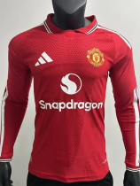 26-27 Man Utd Home Long Sleeve Player Version Soccer Jersey (长袖球员)