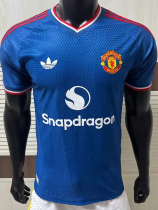 26-27 Man Utd Blue Special Edition Player Version Soccer Jersey (红边)