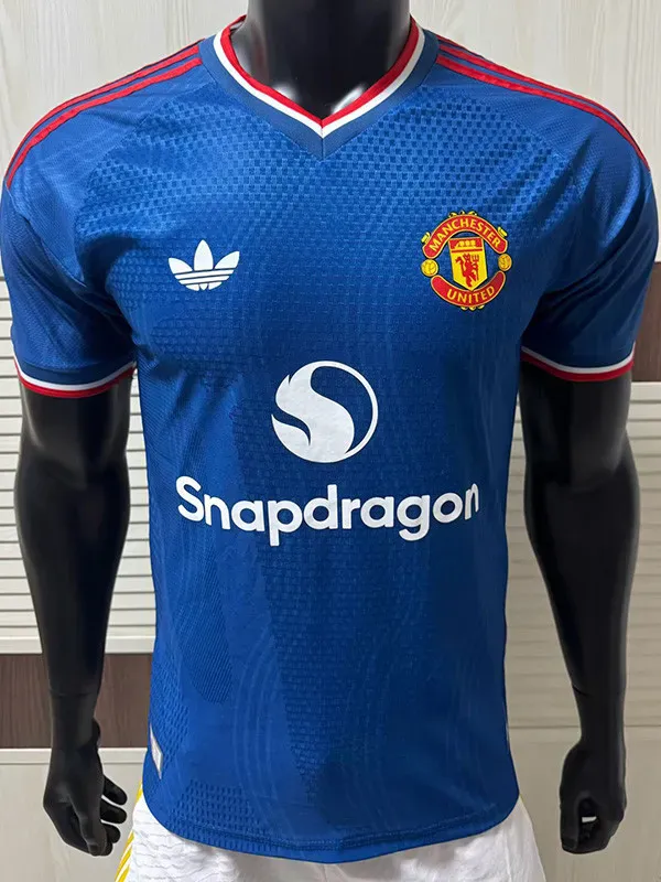 26-27 Man Utd Blue Special Edition Player Version Soccer Jersey (红边)
