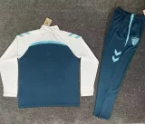 26-27 Malaga Lake Blue Half Pull Tracksuit (Pants Have Pocket)(半拉链)