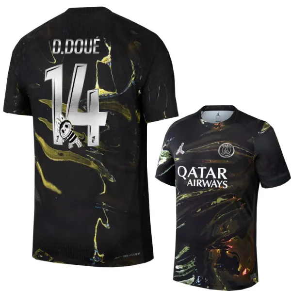 25-26 PSG Jordan Night Edition D.Doué #14 Labubu Print Fans Soccer jersey