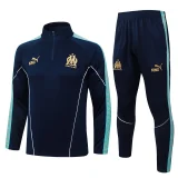 25-26 Marseille Royal blue Half Pull Tracksuit #B25153(半拉链)