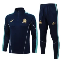 25-26 Marseille Royal blue Half Pull Tracksuit #B25153(半拉链)