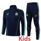 25-26 Marseille Royal blue Kids Half Pull Tracksuit #E25237(童装)(半拉链)
