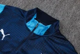 25-26 Marseille Royal blue Kids Half Pull Tracksuit #E25197(童装)(半拉链)