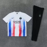 26-27 PSG White Short shirts and Long trousers Suit (圆领)