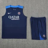 25-26 PSG Royal blue Tank top and shorts suit