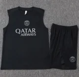 25-26 PSG Jordan Black Tank top and shorts suit #D25278