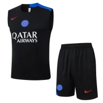 25-26 PSG Black Tank top and shorts suit #D25239