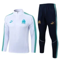 25-26 Marseille White Half Pull Tracksuit #B25146(半拉链)
