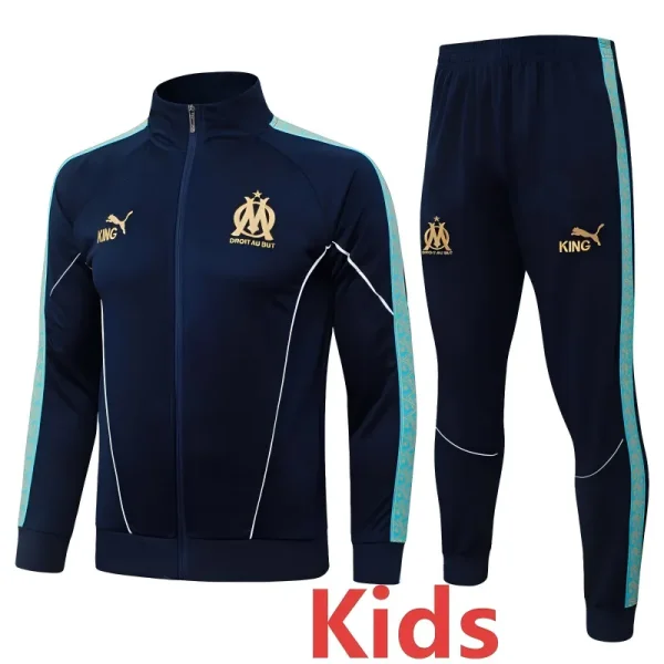 25-26 Marseille Royal blue Kids Jacket Tracksuit #E25240(童装)