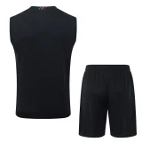 25-26 PSG Jordan Black Tank top and shorts suit #D25278