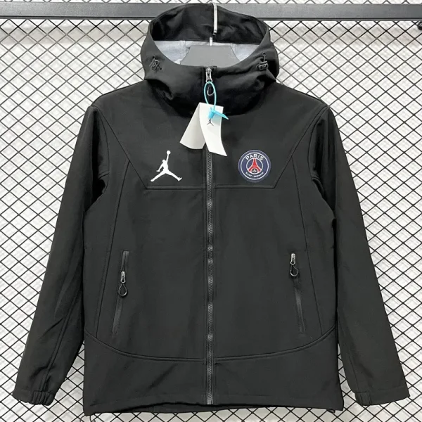 25-26 PSG Jordan Black Outdoor Jackets