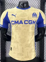 2025-26 Marseille Earthy Yellow Player Version Soccer Jersey