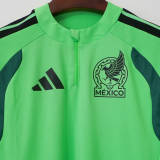 2026-27 Mexico Green Top Half Pull Tracksuit (半拉上衣)