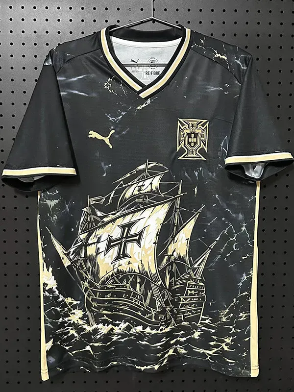 2026-27 Portugal Black Special Edition Training shirts (暗金版)