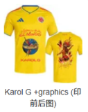 2026-27 Colombia Home X-Karol G Graphics Fans Soccer Jersey