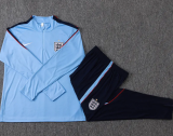 26-27 England Light blue Half Pull Tracksuit #B26052(半拉链)