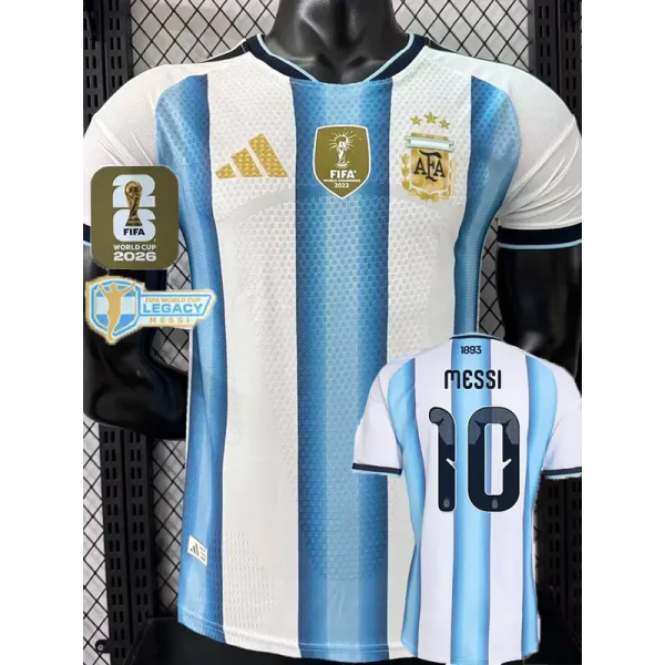 2026-27 Argentina Home World Cup Legacy Messi #10 Player Version Soccer Jersey