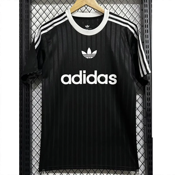 2025 AD Casual Black Fans Training shirts *三叶草