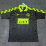 2025 Ad Oasis Joint Edition #25 Black Polo Short Sleeve (萤光绿边)