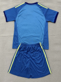26-27 Leeds United Blue Goalkeeper Kids Soccer Jersey