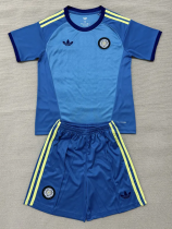 26-27 Leeds United Blue Goalkeeper Kids Soccer Jersey