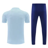 26-27 Man City Light blue Short shirts and Long trousers Suit (圆领)