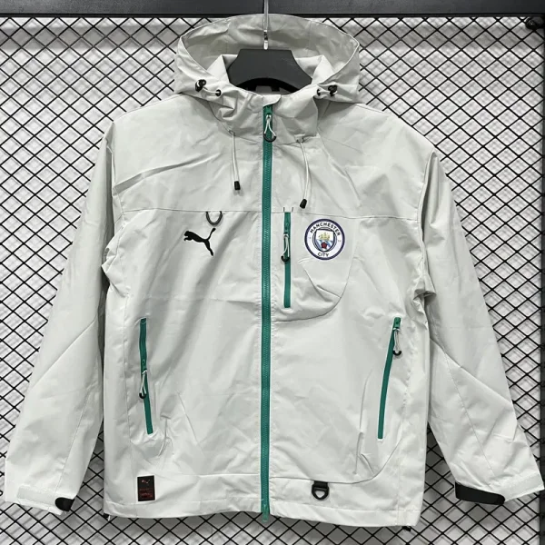 25-26 Man City Gray Outdoor Jackets #Y017冲锋衣