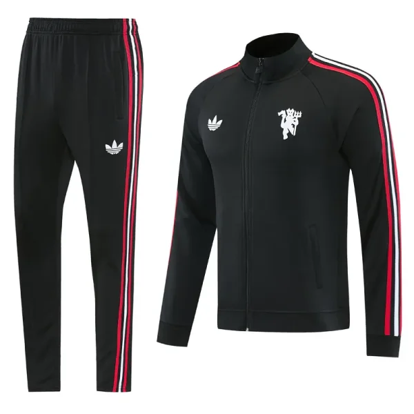 26-27 Man Utd Black Jacket Tracksuit #05