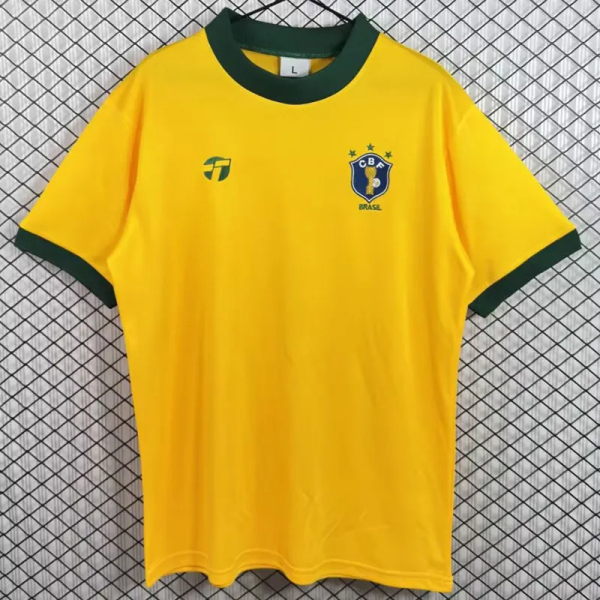 1982 Brazil Home Retro Soccer Jersey
