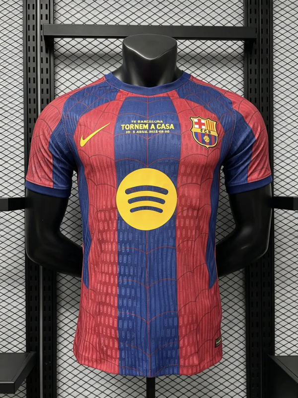 26-27 BAR Spider-Man Joint Editon Player Version Soccer Jersey