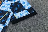 26-27 Man Utd Blue Short shirts and Long trousers Suit (圆领)