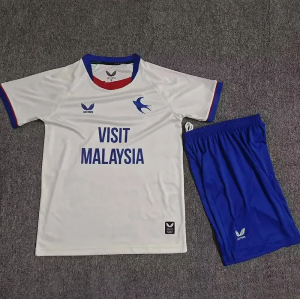 26-27 Cardiff City Away Kids Soccer Jersey
